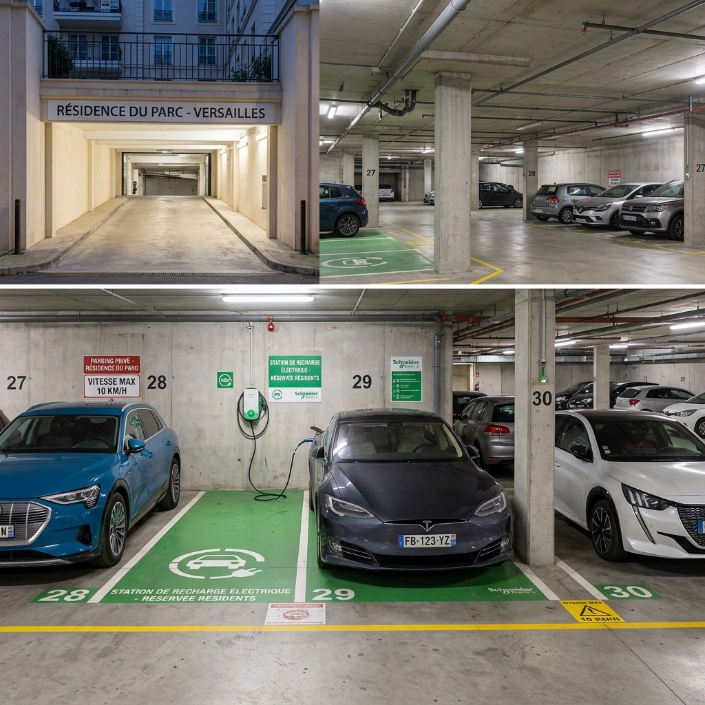Installation collective borne de recharge en copropriété à Trappes